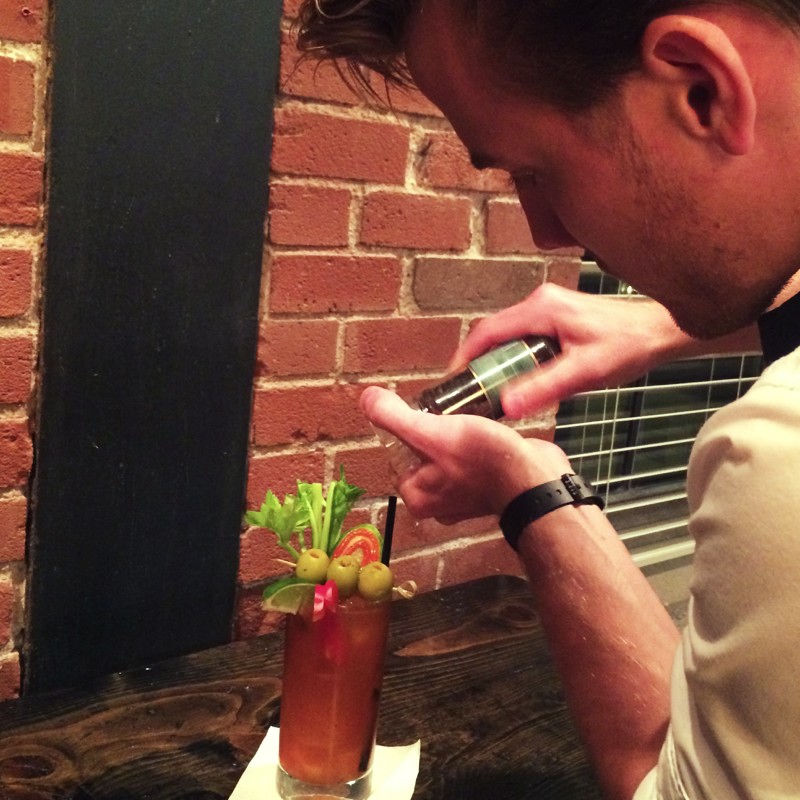 Stephen Making a Bloody Mary