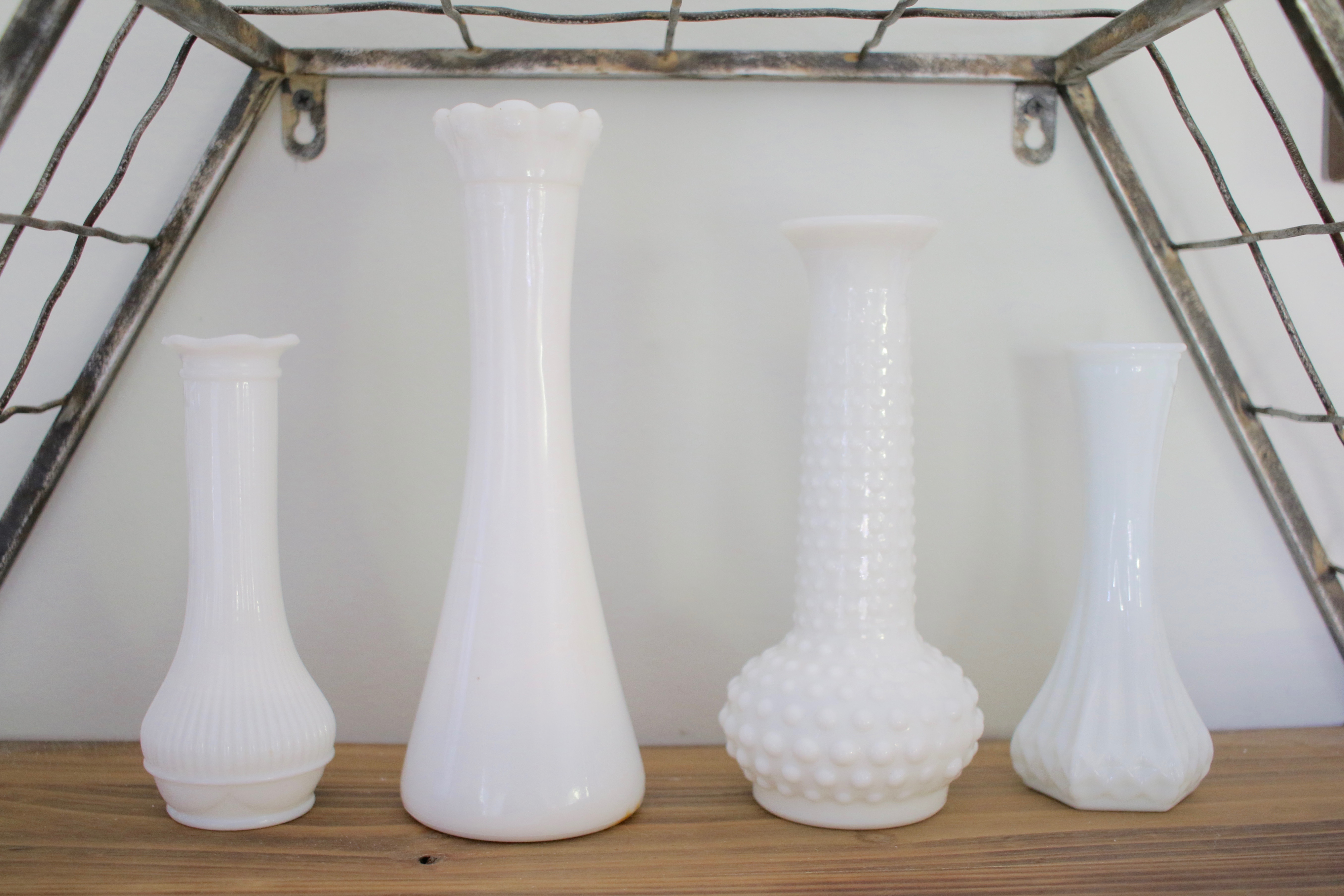 Milk Glass Vases | Mrs Amber Apple