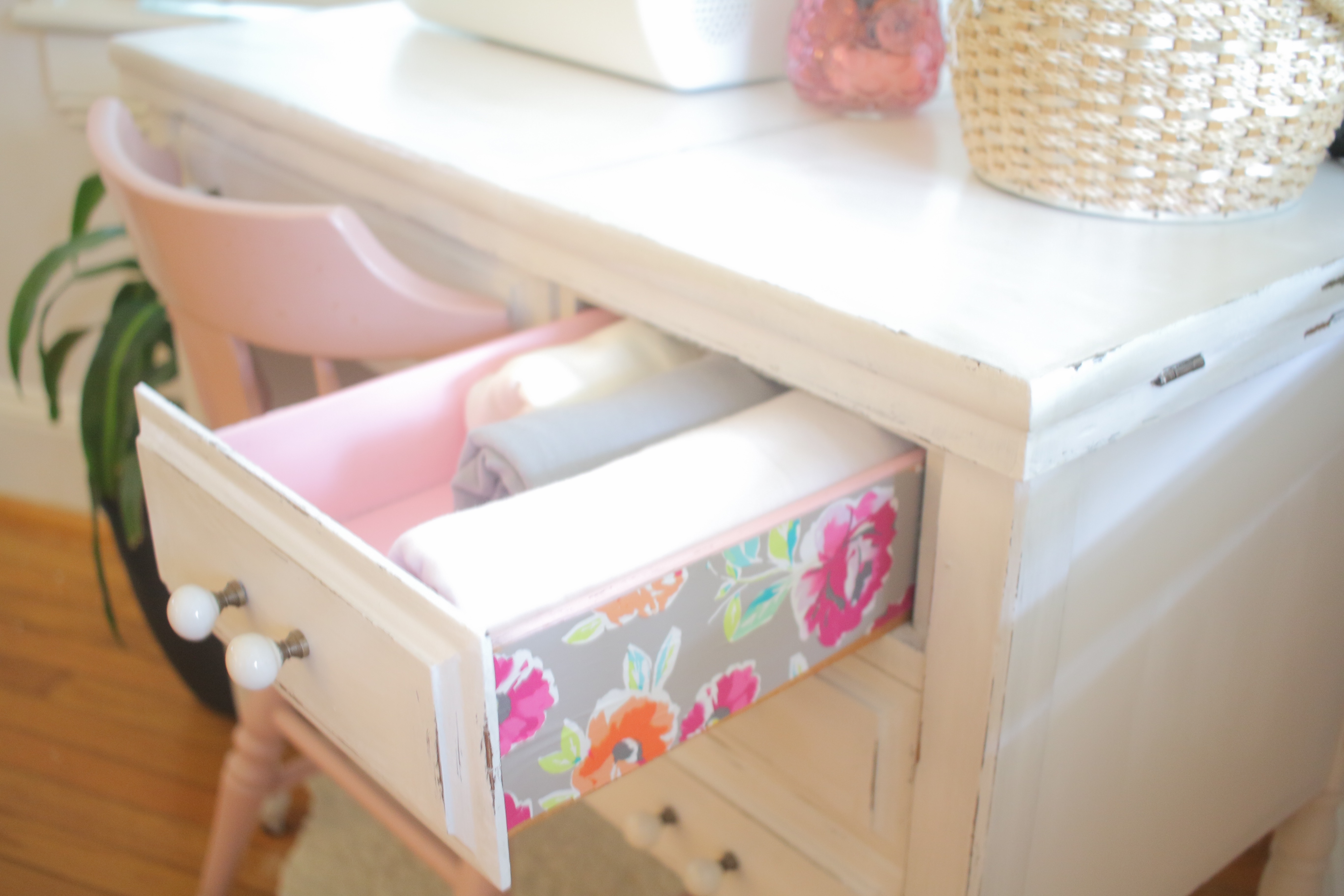 Sewing Table Drawer Details | MrsAmberApple