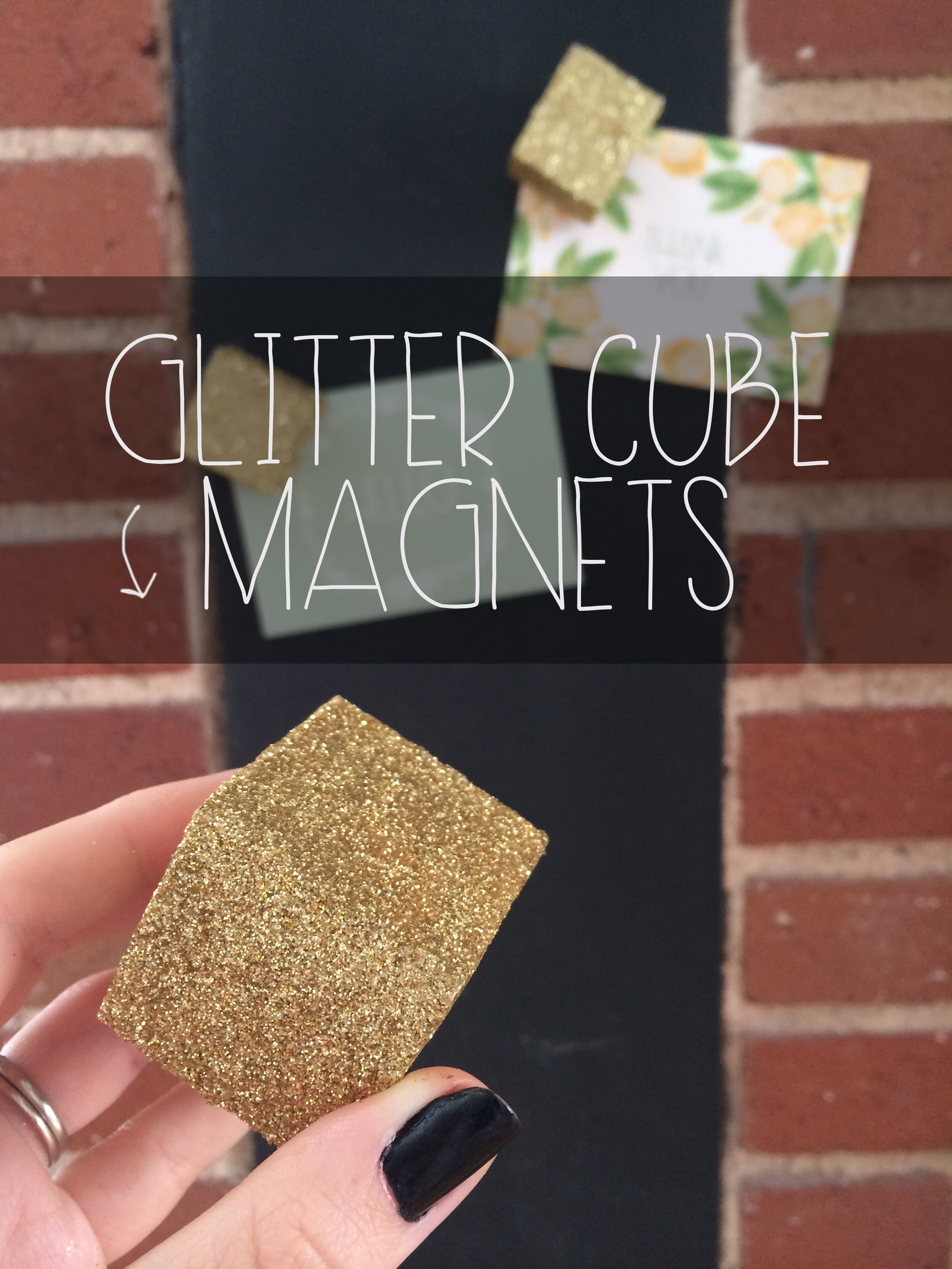 Glitter Cube Magnets