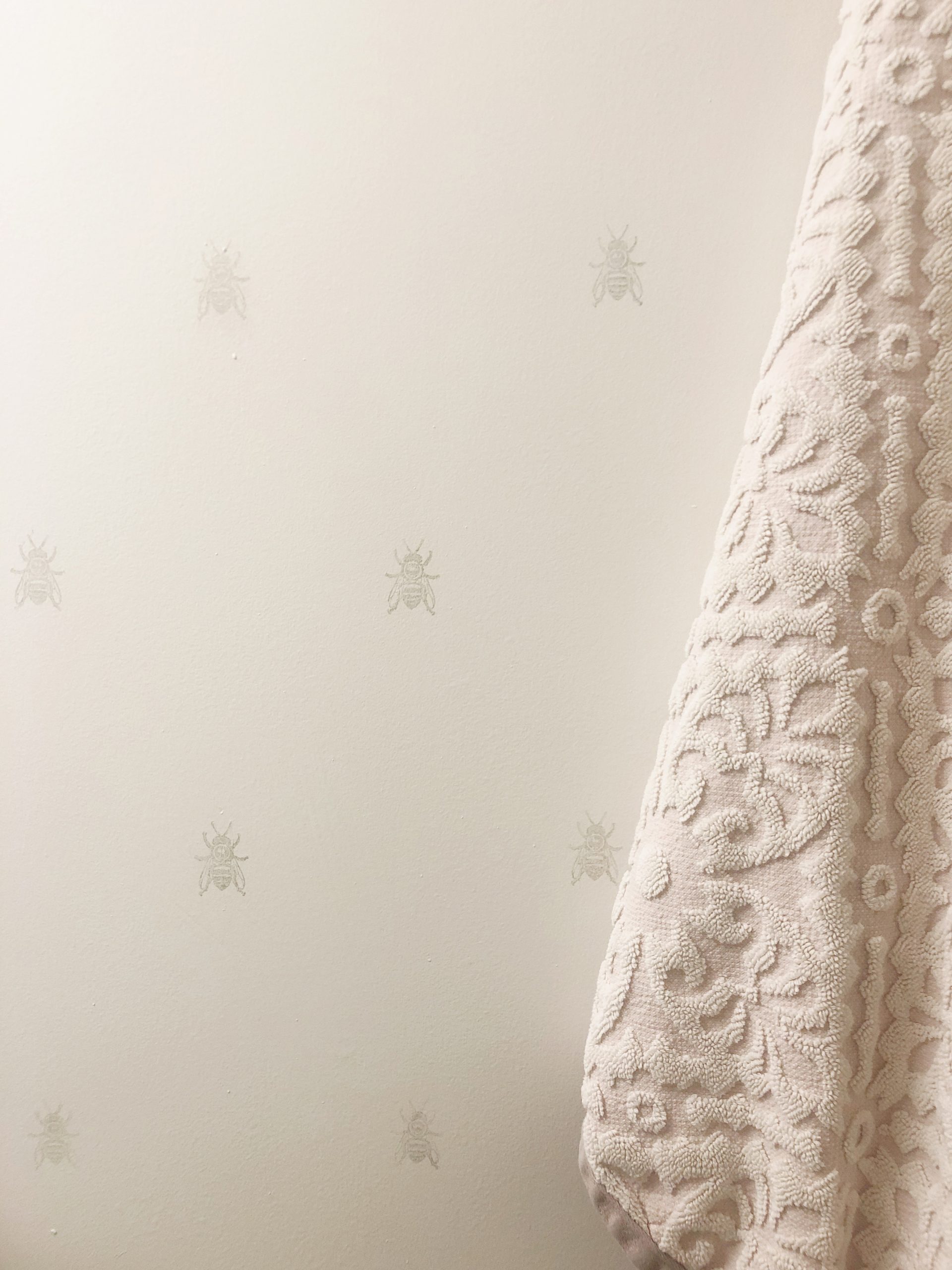 Bee Stamped Wallpaper II